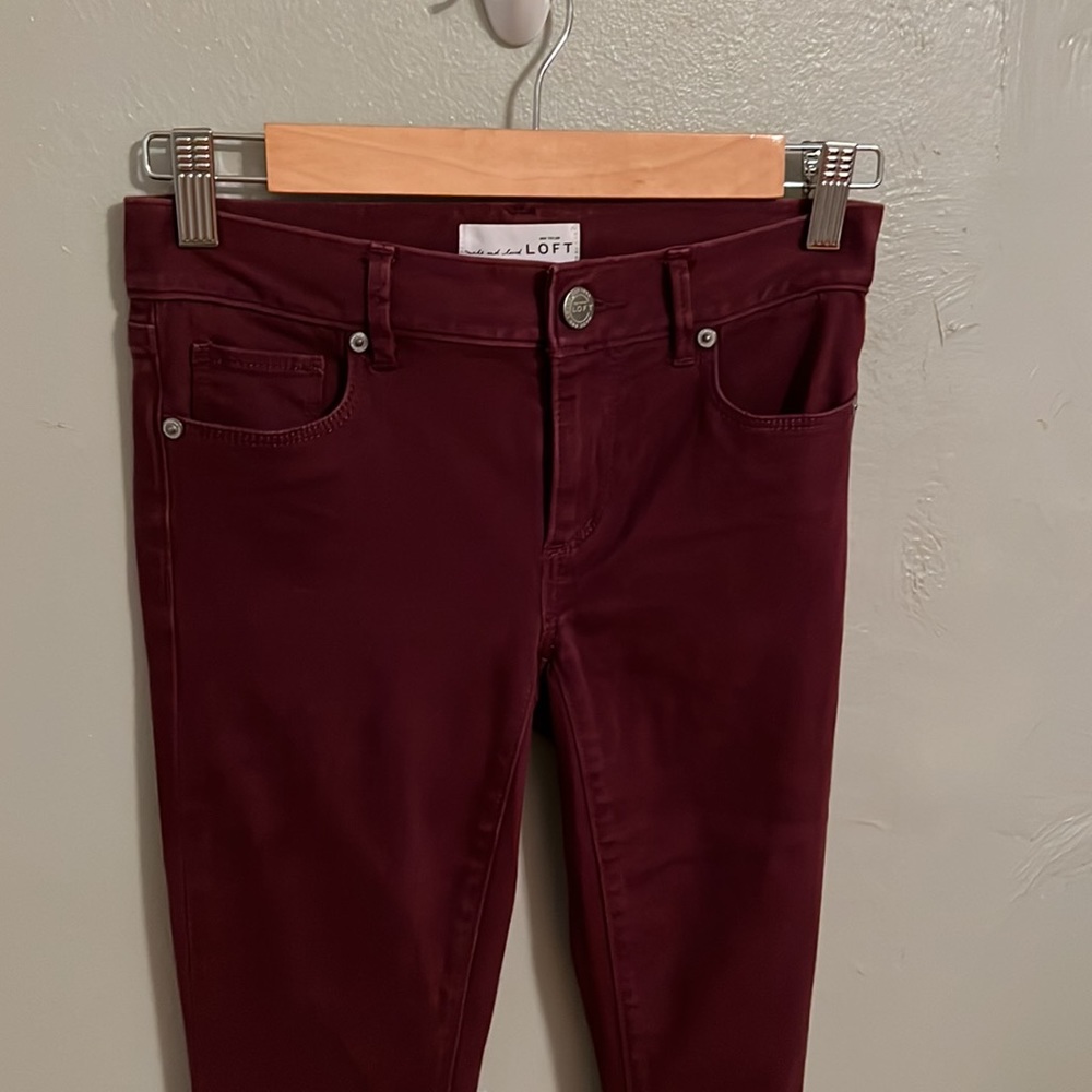 LOFT sateen skinny pants - Picture 4 of 10